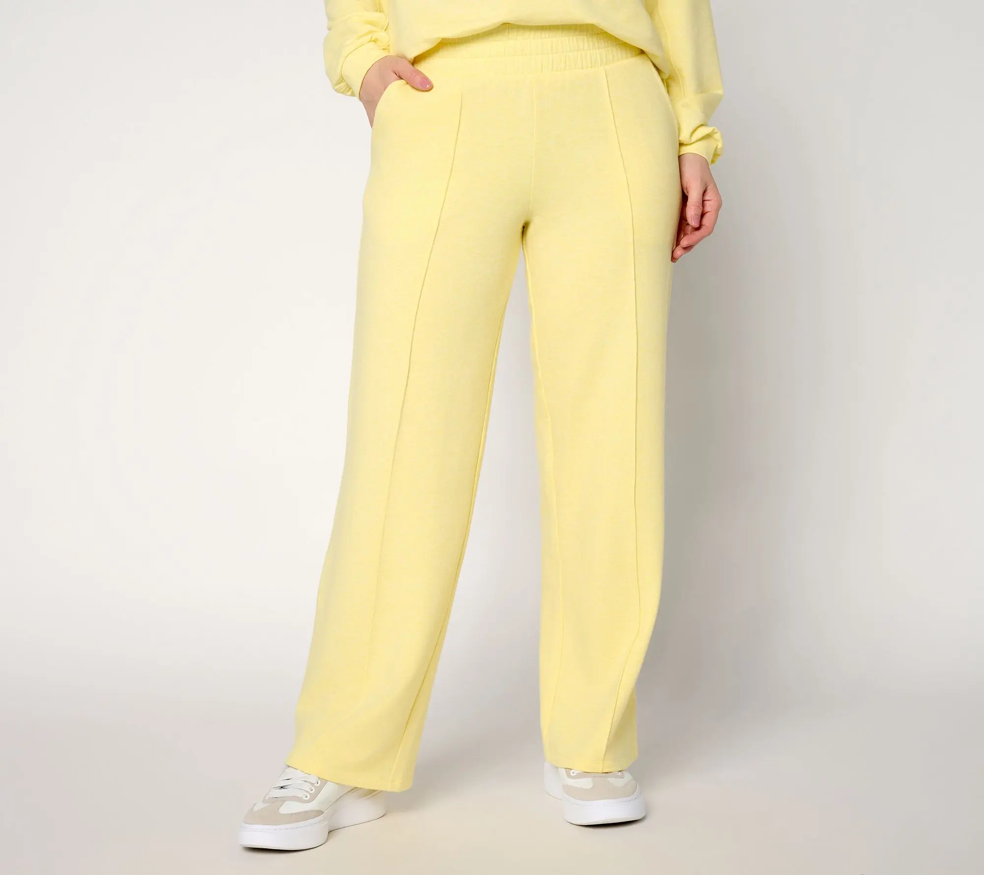 AnyBody Tall Cozy Knit French Terry Straight Leg Pants