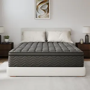 Deals For You Days Twin/Full/Queen/King Size Hybrid Mattress 12 Inch Mattresses Individual Pocket Spring Medium Firm Support Motion Isolation Skin-Friendly Bed In A Box Full Size Modern Gray hotel use