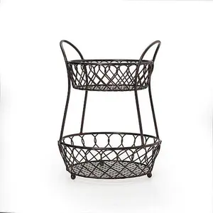 Mikasa Gourmet Basics Lattice 2 Tier Countertop Basket