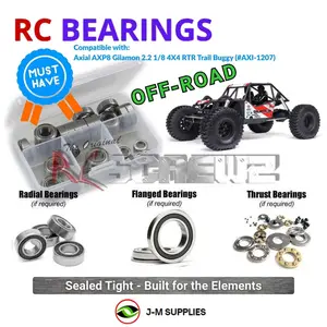 RCScrewZ Rubber Shielded Bearing Kit axi044r for Axial Racing AXP8 Gilamon 2.2 RTR 1/8 Brushed Electric 4X4 Trail Buggy Rock Crawler (#AXI-1207 / AXI-1207T1 / AXI-1207T2) | UPG