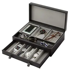 Stock Your Home Mens Valet - Black and Grey