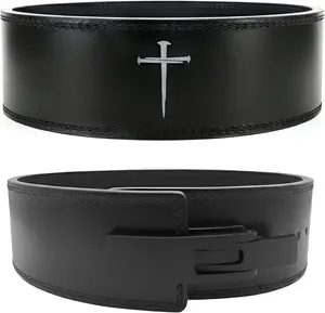 Christian Lever Weight Lifting Belt- 10mm Thick Leather Weightlifting Belt for Men & Women- Durable Leather Weight Belt for Men- High Strength Powerlifting Belt- Squat Belt, Deadlifting Belt