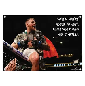 UFC 329 Conor McGregor Tapestry,Conor McGregor "The Notorious" Graphic Flag - UFC MMA Flag - Ultimate Fighting Championship Wall Flag Banner, Vintage Fighter Room Decor, Fight Night Bedroom Decor, Gift for MMA Fans Men & Women