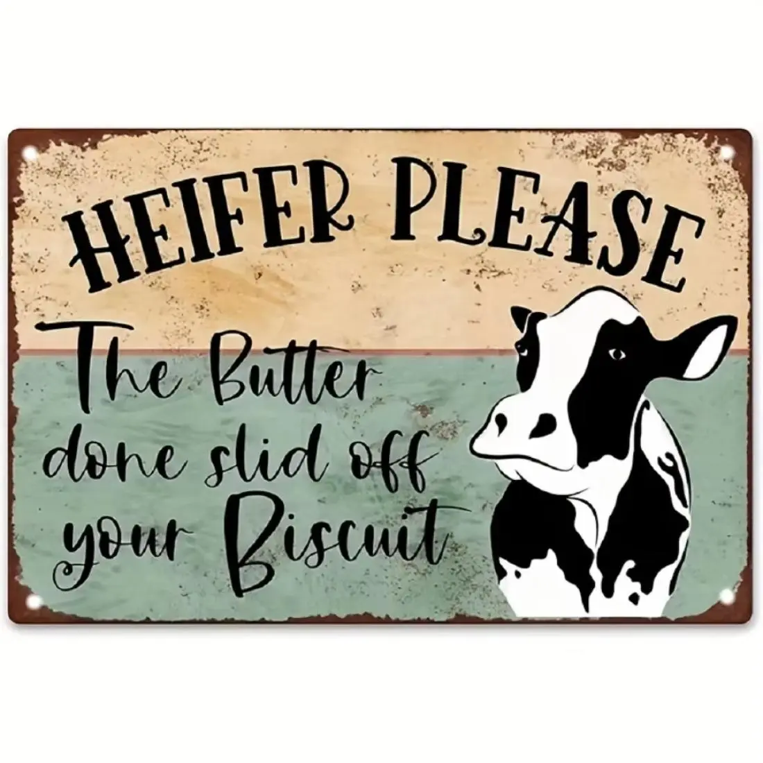 Farm Cow Pattern Metal Sign, Cow Pattern Wall Decor, Retro Art Decor Novelty Decor for Home Bedroom Bar Cafe Farm, Wall Metal Plaque, Home Decor Products