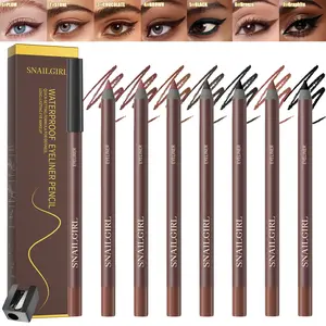 SnailGirl Colorful Eyeliner Pencil Smooth Glide Long-Wearing Eye Liner with Bold Shades Easy to Sharpen Smudge-Resistant