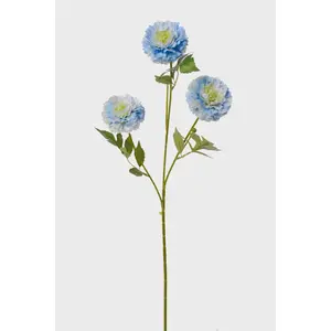 27' Silk Peony Spray Light Blue
