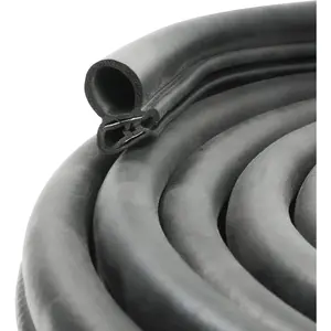ESEWALAS 10FT/20FT Universal Automotive Door Seal Strip,U-Shape  Door Rubber Seal Strip Trim Seal with Side Bulb,Self-Adhesive  Weather Stripping Seal Strip,Home Applications (20Ft)
