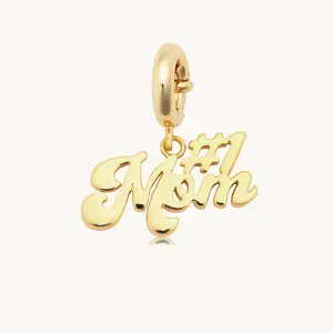 Little Words Project #1 Mom Letter Charm, Fashion Costume Jewelry Mini Trinket Charm & Pendant, Mini Trinkets