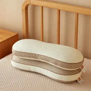 2pc Ergonomic Buckwheat Pillows, Arc Design Neck Support Pillow, Breathable Skin-Friendly, Promotes Deep Sleep, Single Person Use