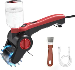 Electric Grill Brush, 100W High Power Cordless BBQ Cleaner with 300ml Water Spray Tank, IPX8 Waterproof Automatic Scrubber for Gas Charcoal Grills, 2-Speed Rechargeable Power Brush with Scraper