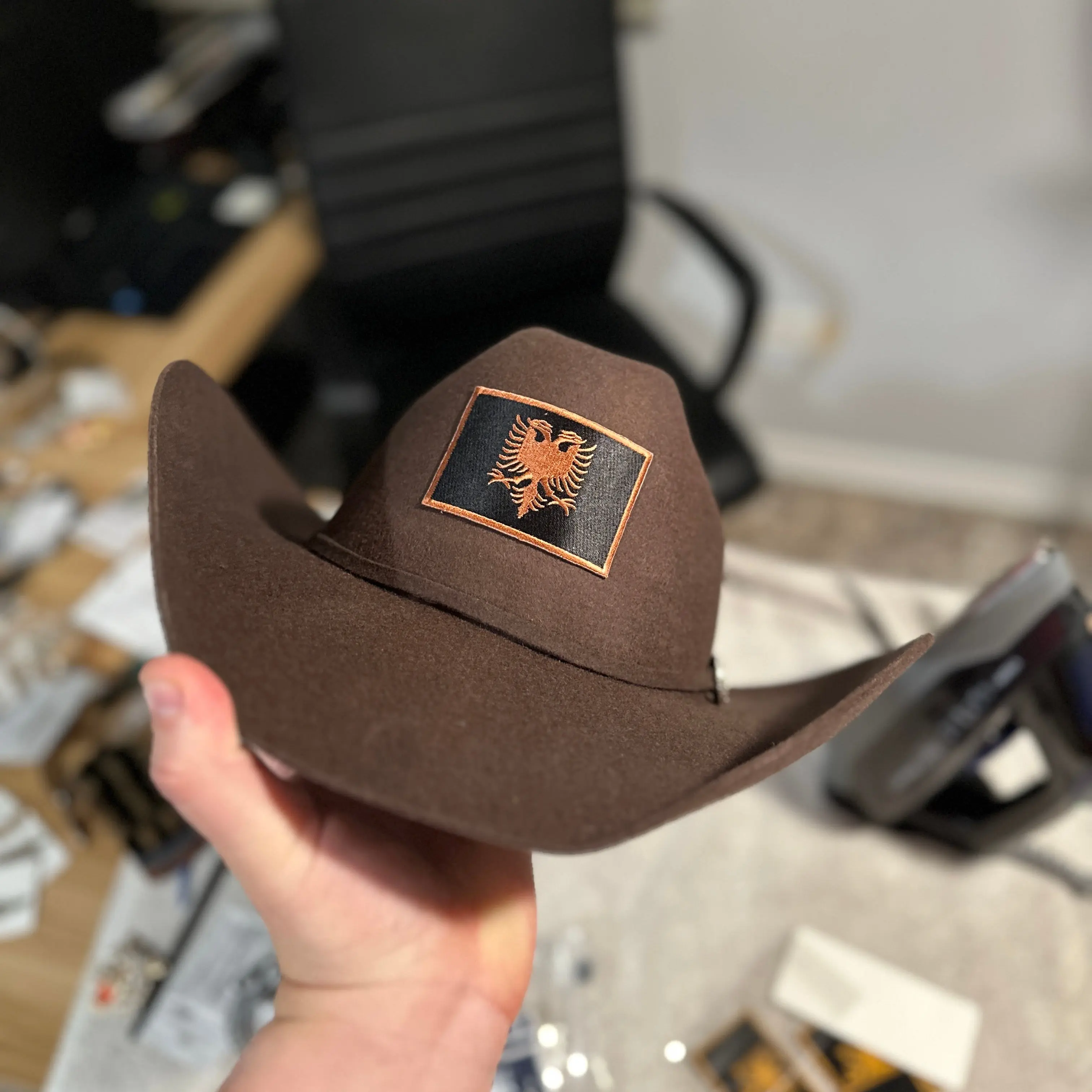 “Chocolate Satin” Albanian Cowboy Hat