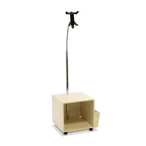 Adjustable Space-Saver Bookcase with Built-In Tablet Holder, Adjustable Monitor Mount, and Side Rack for Living Room, Home Office