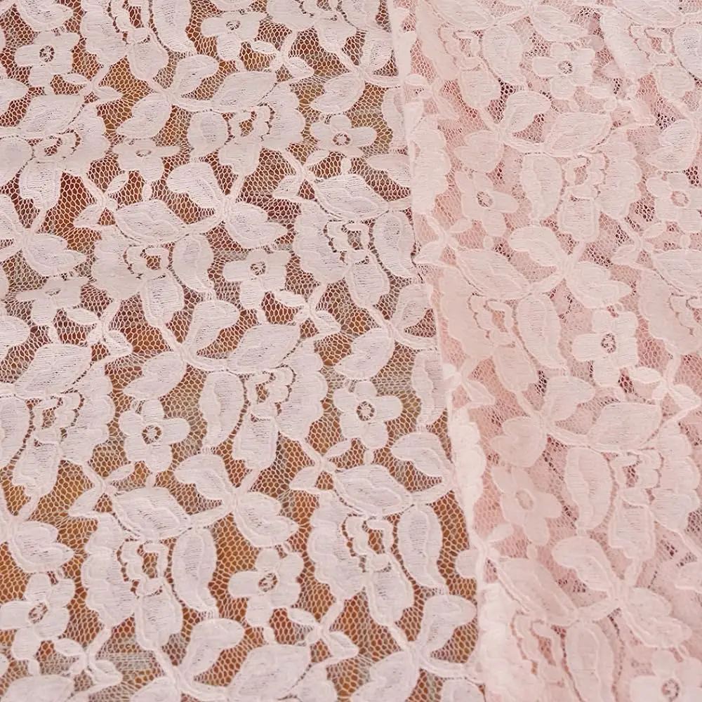 Elegant Eyelash Lace Fabric, Floral Embroidered Hollow Out Mesh, Perfect for Dresses Shirts Skirts Fashion Clothing Handmade Crafts
