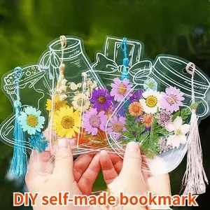 20/40 Pieces PVC Transparent Bookmarks, DIY Outdoor Craft Bookmarks, Handmade Bookmarks for Books and Gifts, Perfect for Crafting Enthusiasts, Book Lovers, Practical, Creative, Multiple Uses, Reading