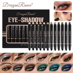 -“Dragon Ranee 12-Piece Dual-Ended Eyeshadow Stick Kit for Makeup Enthusiasts & On-The-Go Women – Pigmented Shades with Blending Tip for Effortless Application, Long-Lasting Wear & Versatile Day-to-Night Eye Looks”