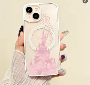 Dreamy Fairy Tale Castle and Fireworks Bare-Hand Feel drop-proof and scratch-resistant protective case suitable for iPhone 17 Pro Max 17 17 Air 16 Pro 15 Plus 11 12 13 14 Max X/XS XS An excellent gift choice