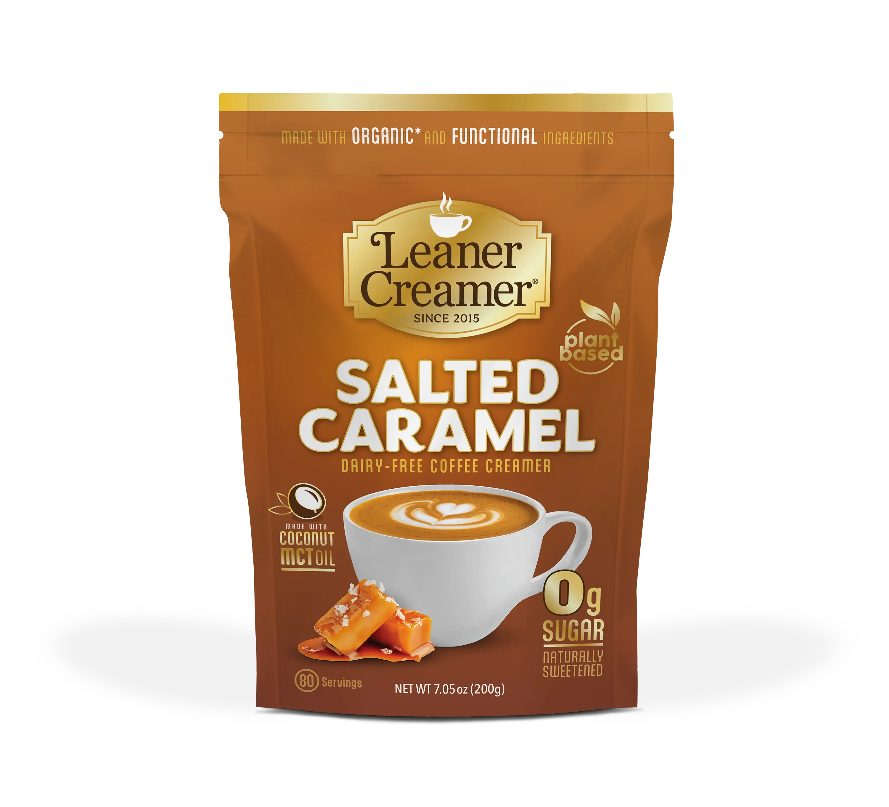 Sweetened on Purpose: Salted Caramel, Plant Based Coffee Creamer Sweetened on Purpose: Salted Caramel, Plant Based Coffee Creamer