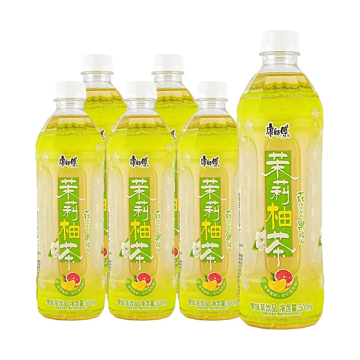 6 Pack Master Kong Jasmine Pomelo Tea Drink 16.9 fl oz Each - Chinese Fruit Tea, Refreshing Summer Beverage