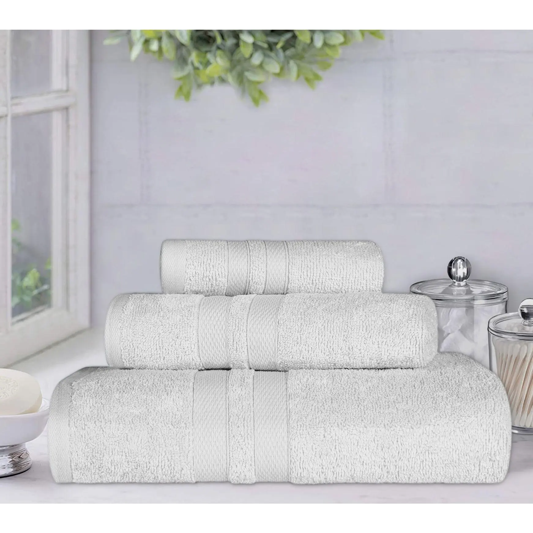 Superior Ultra-Soft Cotton Highly Absorbent 3-Piece Towel Set