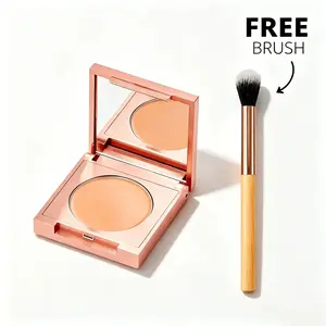 Colored Clay CC Eye Corrector with Applicator Brush, Moisturizing Concealer, Effectively Covers Dark Circles, Blemishes and Boosts Skin Brightness