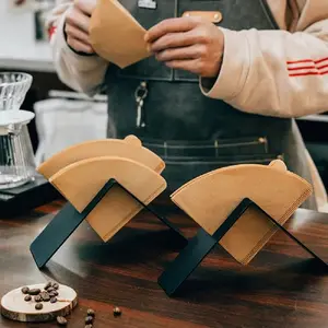 50 Pieces V Shape U Shape Coffee Filter Papers, Hand Drip Coffee Filter for Pour over Brewing, American Coffee Machine Cone Filters