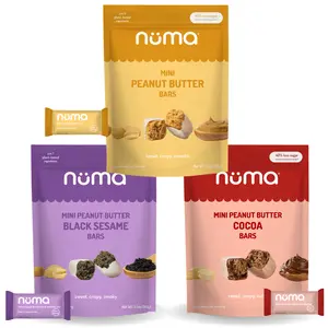 Mini Peanut Butter Bars Variety Pack – Vegan, High Protein, Low Sugar, Low Calorie, All Natural, Gluten Free – Crunchy Plant Based Snack