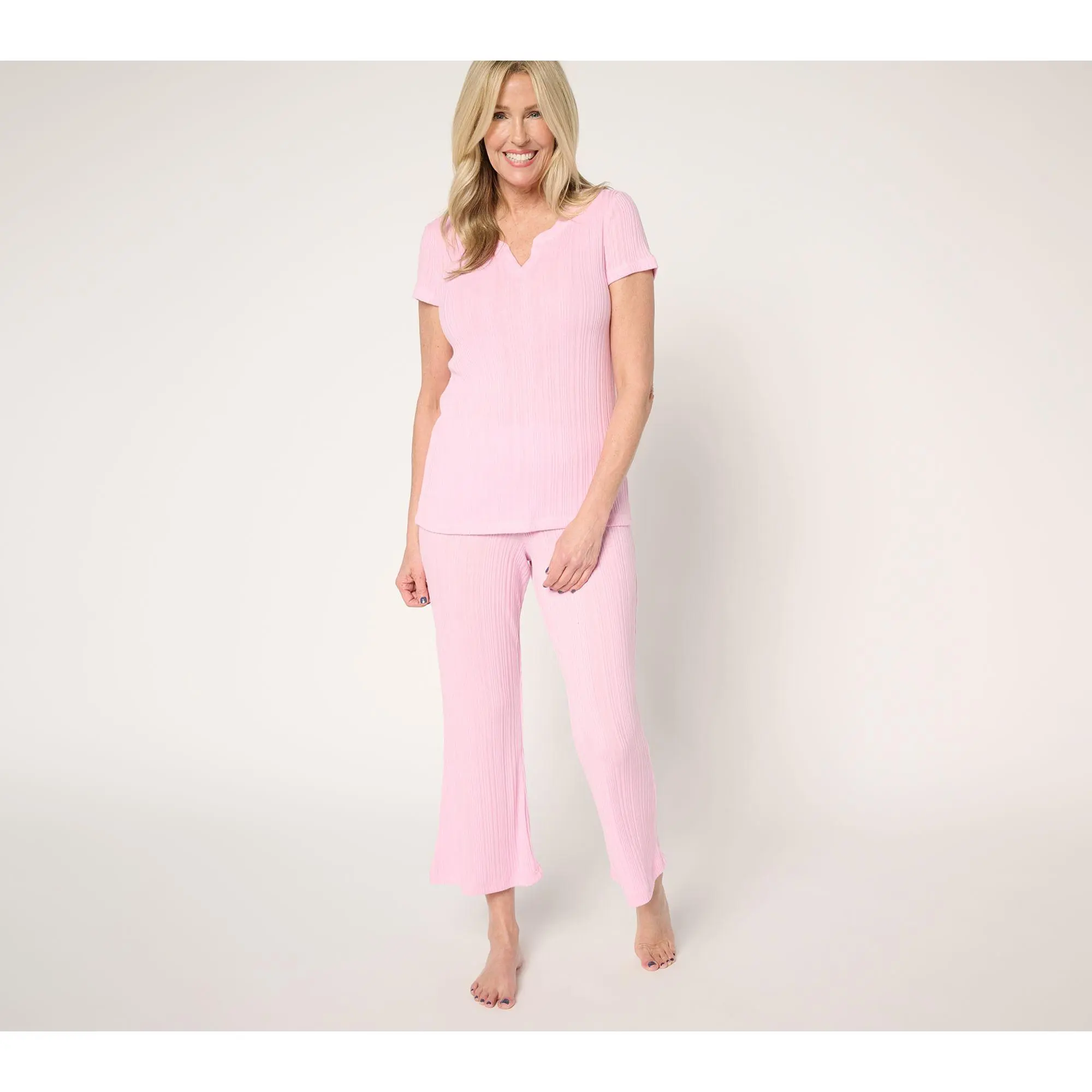Sunday Brunch Varigated Rib Knit Lounge Set
