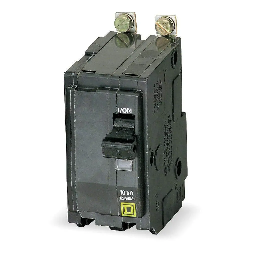 Square D QOB240 Bolt-On Circuit Breaker, 40A Double-Pole, 120/240V, Commercial Use, Thermal-Mag, Overcurrent Prot., 10 KAIC