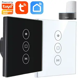 WiFi Smart Roller Shutter Switch – Touch Curtain/Blind Controller with App & Voice Control, Timers & Schedules | Alexa/Google Home | Neutral Wire Required
