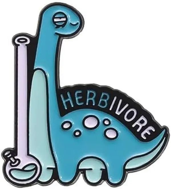 【Buy 1 Get 1 Free】 Herbivore Enamel Pin - Whimsy, Funky Unique Accessories, Accessories Adults, 420 Stoner Lapel Pin, Weed Collectibles, Marijuana Animal Decor, Unique Gifts for Man, Cool Gifts for Enthusiasts, Buy 1 Get 1 Free Product