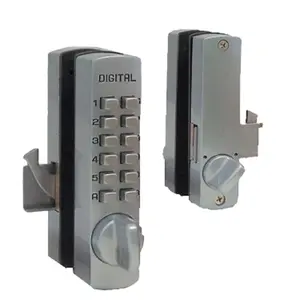 212 MAIN Lockey C-150-OB Mechanical Keyless Combination Lock - Oil Rubbed Bronze Surface Mount Hook Bolt Door Hardware for Motorcycle Sliding Doors, Narrow Frames