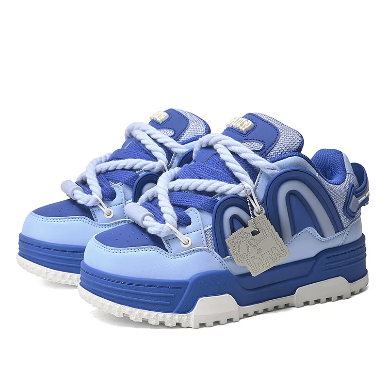 Q-AND casual sports shoes for both men and women, with thick LACES and thick soles. The thick soles increase height by 5cm. Multiple color combinations are available for fashionable wearing, suitable for sports, outdoor activities, and daily commuting