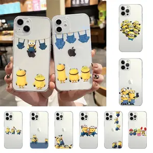 Cute M-Minions Phone Case For Iphone 17 Pro Max Air 16 15 11 13 14 Pro Max 7 8 Plus X Xr Xs Max 16pro 12mini & Samsung Galaxy S25 Ultra S24 S23 S22 S21 Plus Transparent Cover