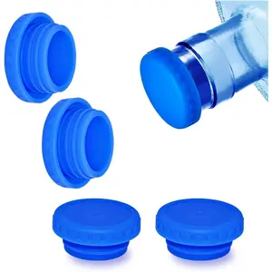 Water Jug Caps 5 Gallon   -  Sealing no Spill Top Lid Cover 55mm Bottles for Outdoor & Kitchen - Pack by 4