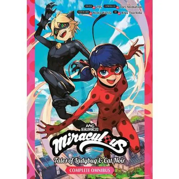 Miraculous: Tales of Ladybug & Cat Noir English Complete Omnibus Manga - Koma Warita, Marinette & Adrian Themed, Paris Setting, Crush Focused, 3 Volumes, 8.1" h x 5.7" l x 1.6" w, Easily Portable Paperback Book Series, All Three Volumes, Easily Portable P