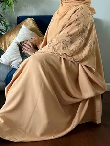 Nida Butterfly Abaya - Champagne