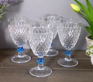 Hotel du Cobb by Dennis Basso Set of 4 Diamond Pattern Goblet Glasses