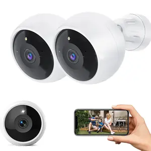 Camera Security Wireless Outdoor/Indoor, 2K Smart Garage 2.4G WiFi Cameras for Home Security   - HD Video, Night Vision, Motion Detection, Two-Way Audio, Smartphone Control Lens camara