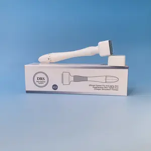 140-Pin Adjustable Titanium Derma Stamp - Lightweight Portable Skincare Tool with Handle, Gentle Daily Home Use for Beginners, Boosts Serum Absorption on Face, Beard & Hairline Skin