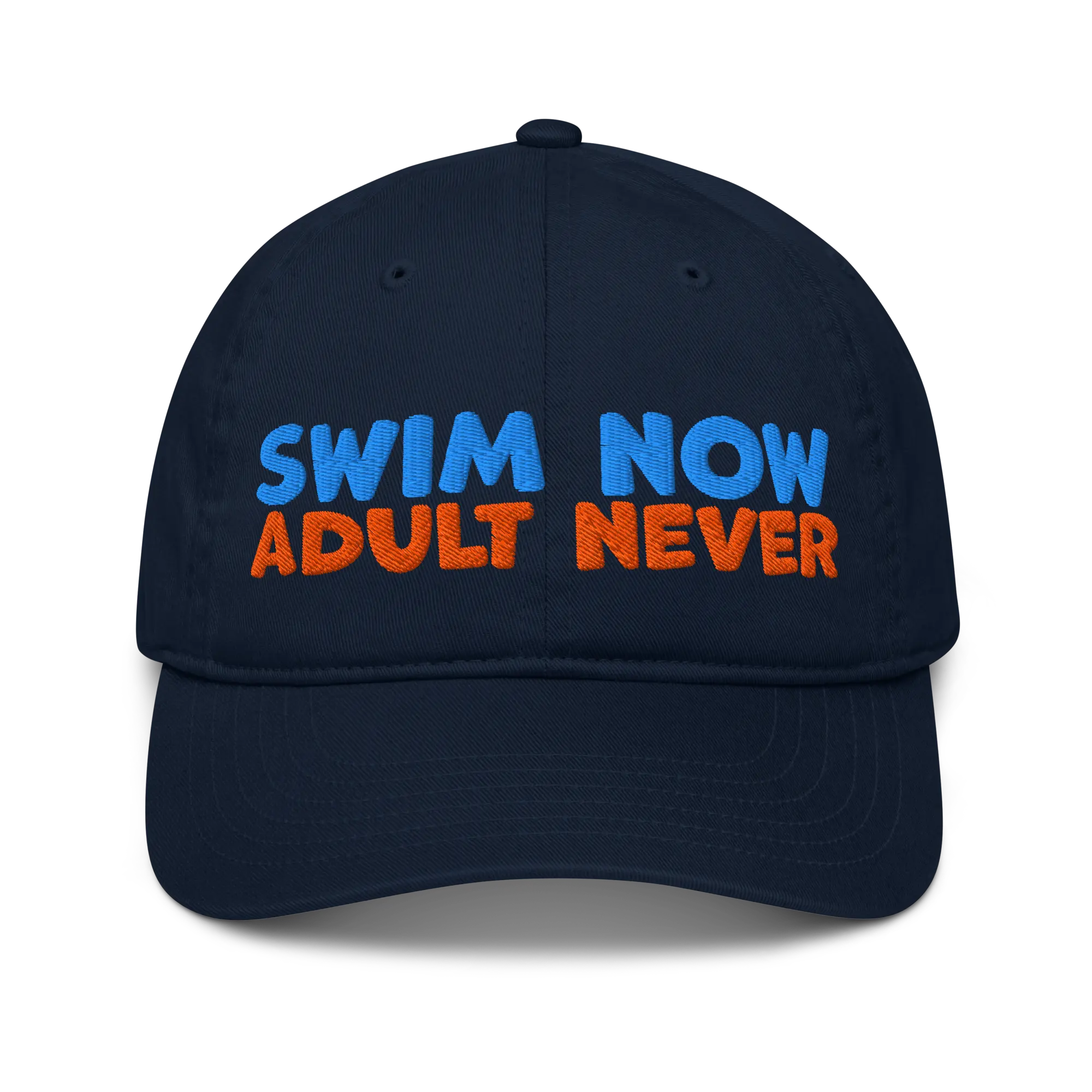 Organic Cotton Baseball Cap for Adults - Casual Sport, Bold Print, Moisture-Wicking, UV Protective, Breathable, Embroidered Slogan, Sustainable Fabric, Post-Practice Relaxation