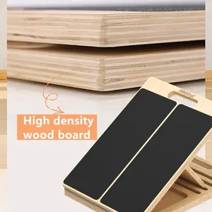Adjustable Calf Stretching Slant Board Wooden Incline Stretcher for Squats Leg Knee Ankle Heel Workouts Durable Construction Enhances Flexibility Strength
