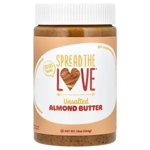 Spread The Love Almond Butter, Unsalted, 16 oz ( 454 g)