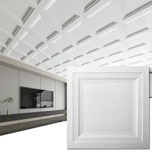 Art3d 12-Pack Square Drop Ceiling Tile 24 x 24in. - Compatible with 15/16" Drop Ceiling Grid System, Totally Covers 48 sq.ft. Interior Decorative