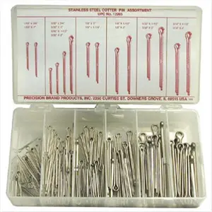 Precision Brand  Stainless Steel Cotter Pin Assortment 124 Pieces