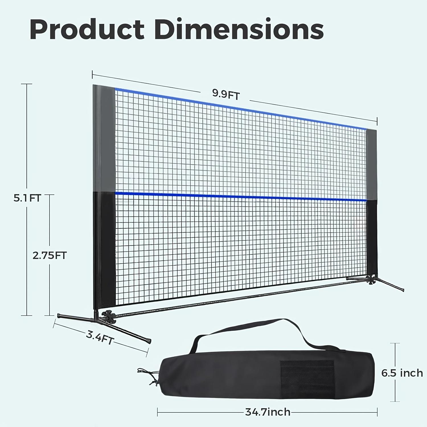 Professional Grade Portable Badminton Volleyball Net Adjustable Height & Tension with Premium Carry Bag, Weather-Resistant for Outdoor, Pool, Backyard Use And Indoor Court Games