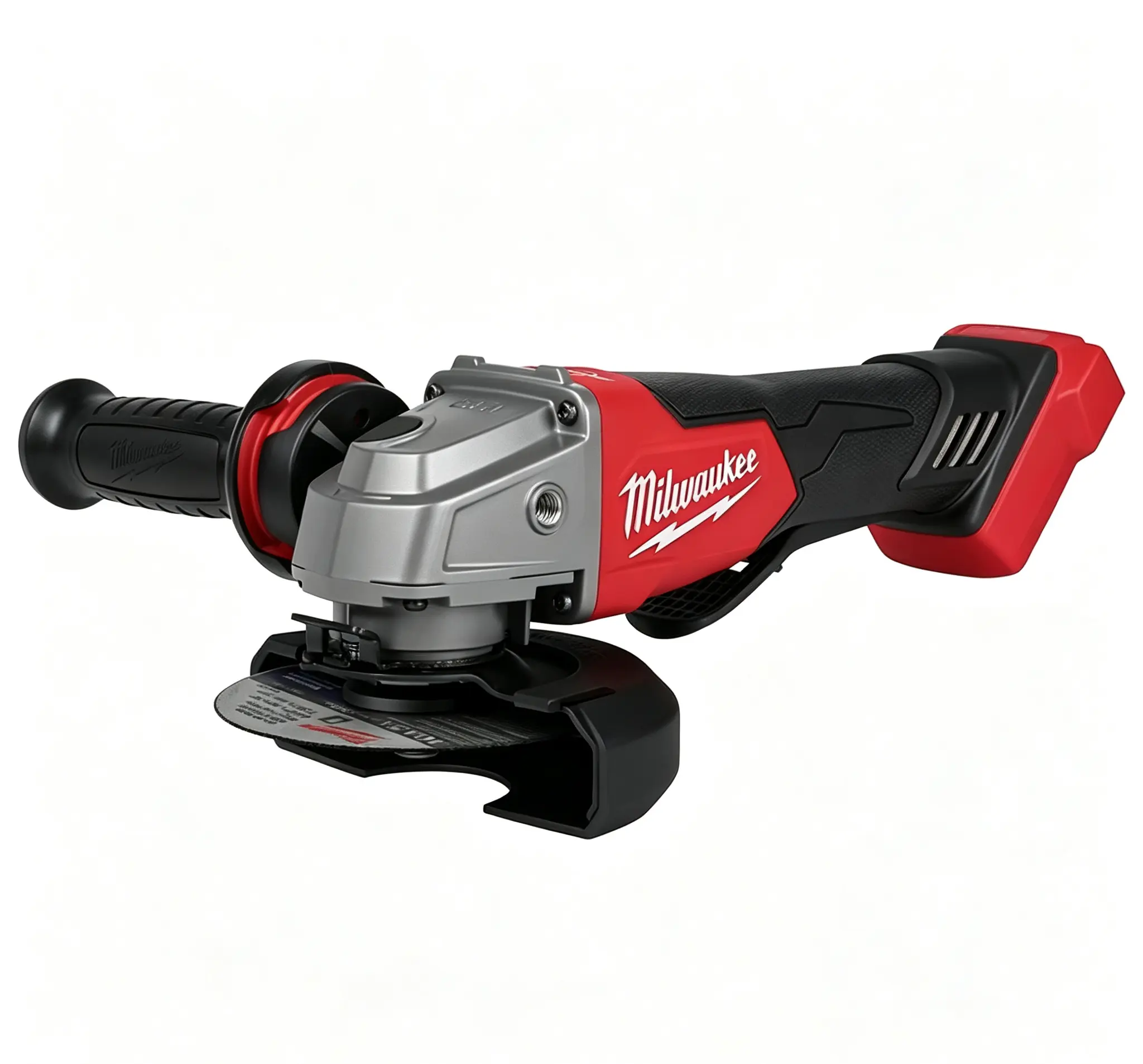 Milwaukee M18 Cordless Angle Grinder Kit - 18V 125mm Rapid Stop Industrial Handheld Device, 6.0Ah High Output Battery, Rapid Charger, Anti-Vibration Rechargeable Grinding Tool for Steel Weld Cleanup, Construction (9,000 rpm, a battery a charger and tools)