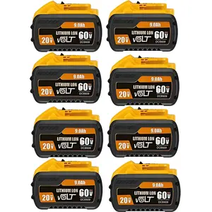9.0Ah Replacement for Dewalt 20V 60V Flexvolt Battery Lithium Compatible with DCB606 DCB609 DCB200 Cordless Power Tools Rechargeable
