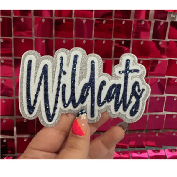 Wildcats Rhinestone Iron On Patch