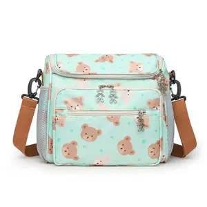 Single Shoulder Crossbody Parent Bag, Casual Baby Diaper Bag with Multiple Pockets, Large Capacity Milk Bottle Storage, Travel Infant Essentials, Multifunctional Diaper Bag