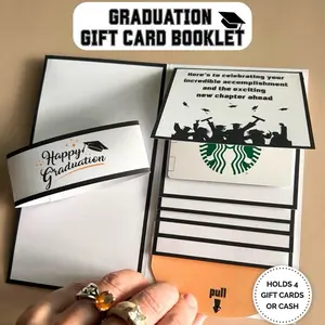 GRADUATION gift card holder book handmade gift card son gift card book daughter gift college survival kit friend gift handmade cash holder
